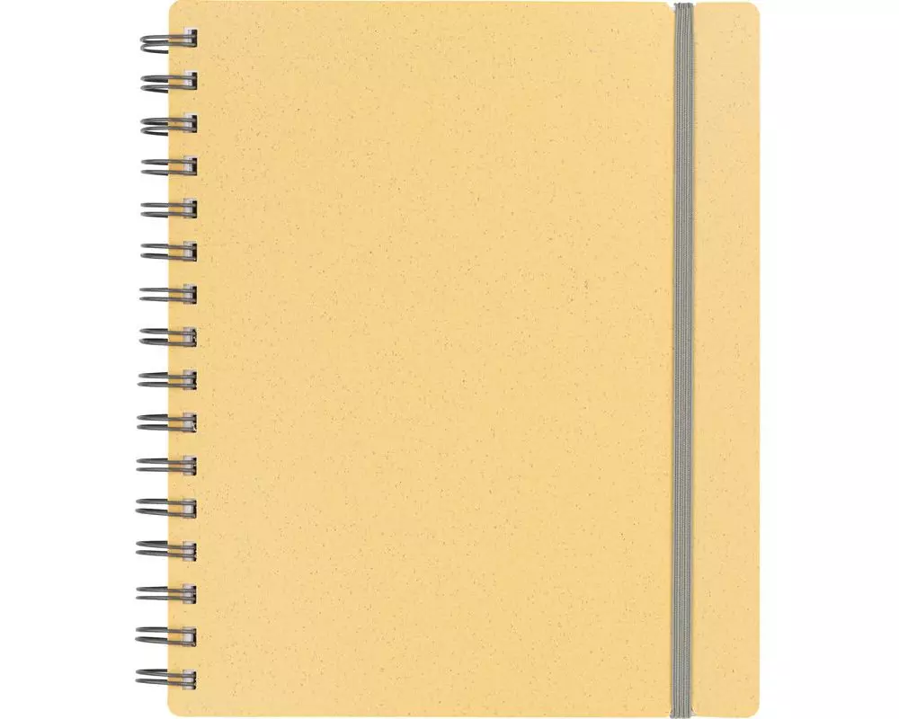Kolma Notizbuch Weizenstroh A5, kariert, Beige