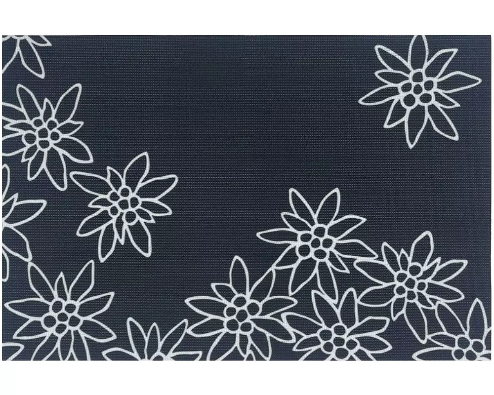 Heidi Cheese Line Edelweiss 30 cm x 45 cm, Schwarz/Weiss