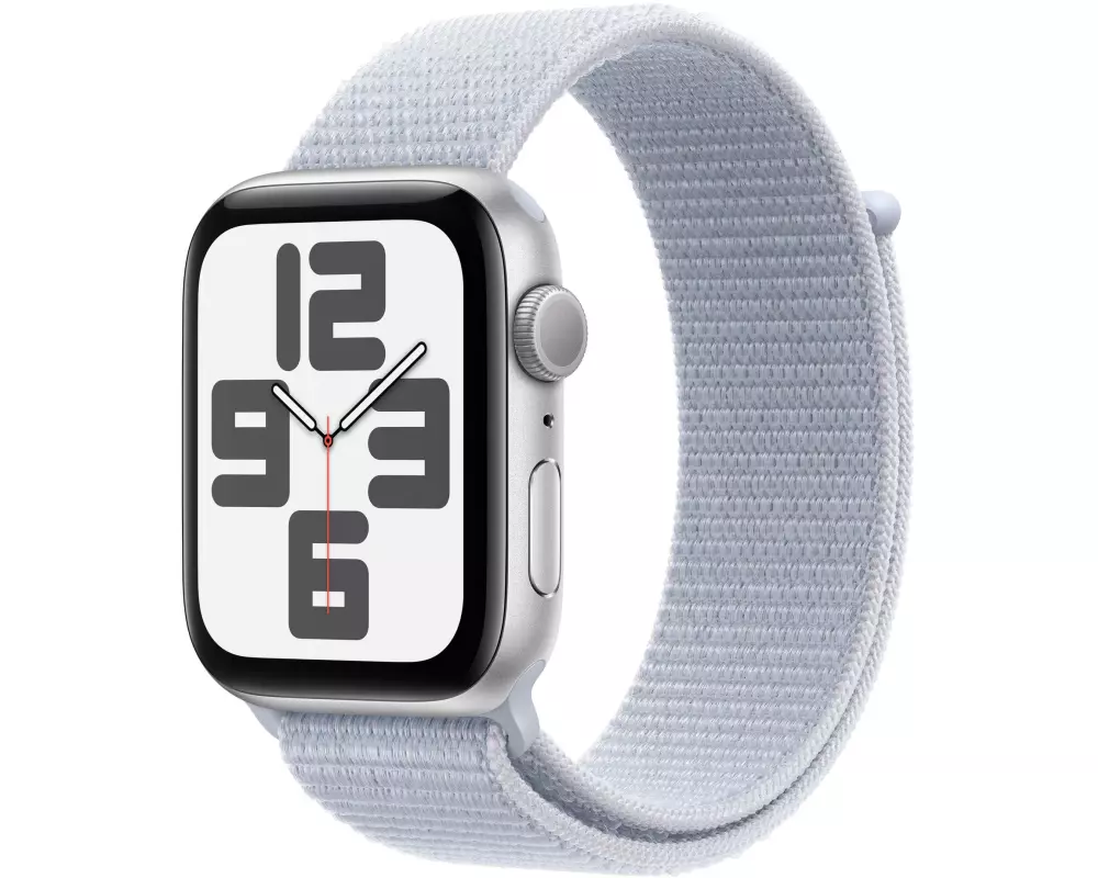 Apple Watch SE 2 44 mm GPS Silver Blue Cloud Sport Loop