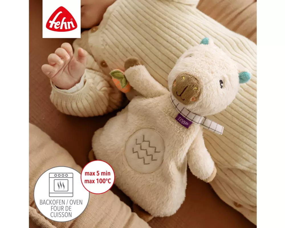 fehn Wärmekissen Capybara, Beige / Braun, 25 cm