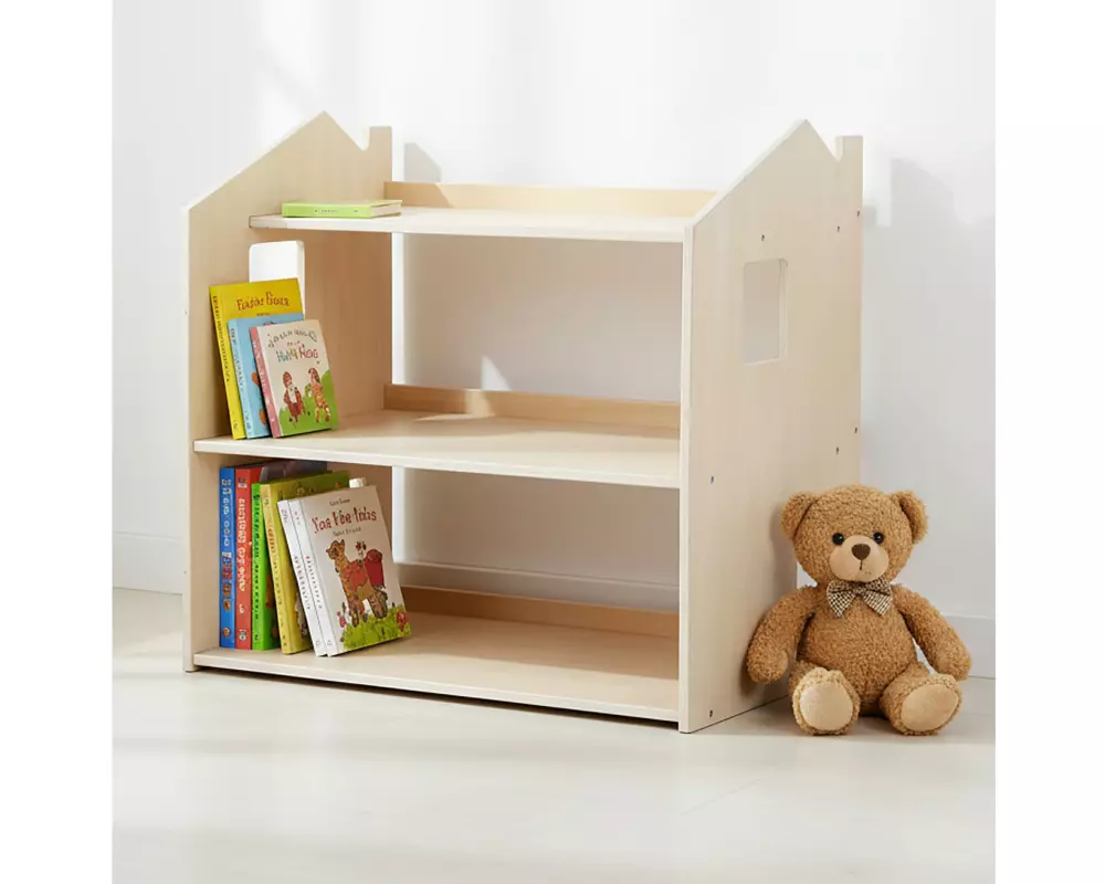 relaxdays Spielregal Holz Hellbraun 59 x 61 x 39 cm