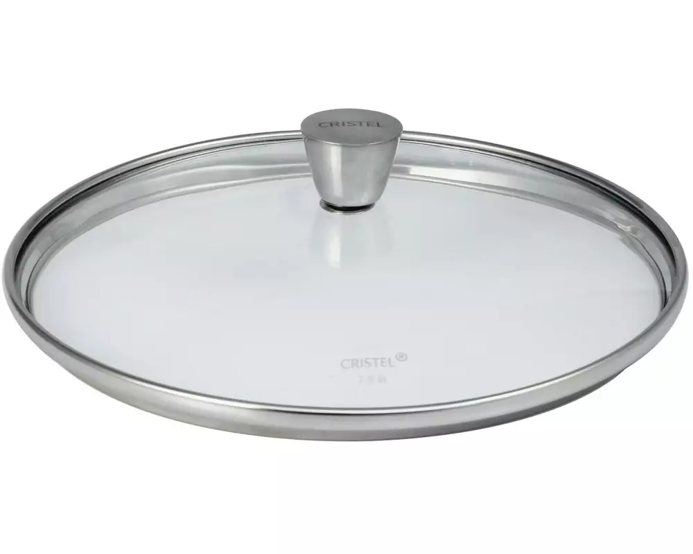 Cristel Topfdeckel mit Edelstahlring 26 cm, Transparent/Silber