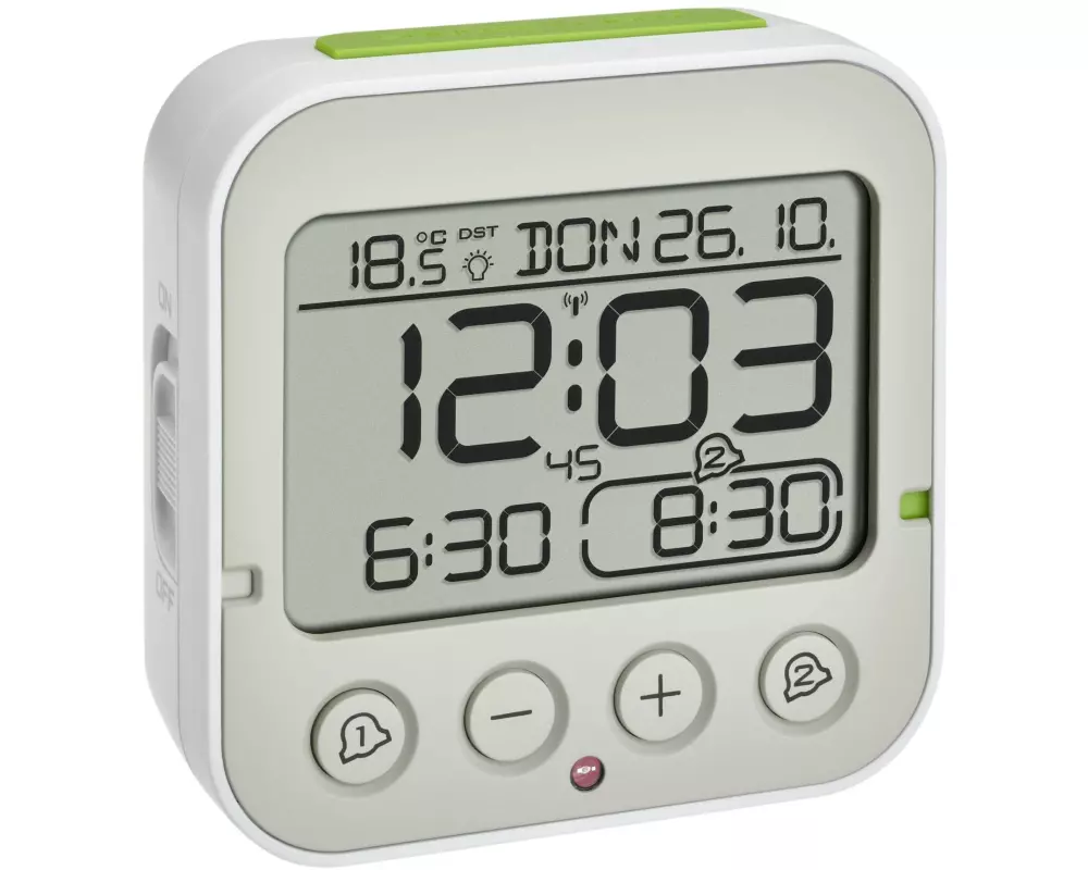 TFA Dostmann Funkwecker Bingo 2.0 Weiss