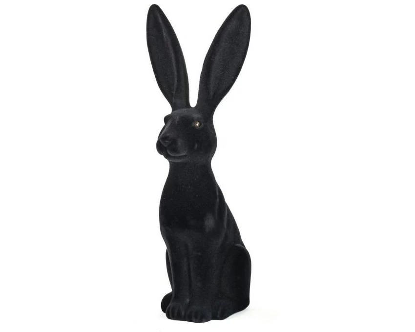 CHALET Aufsteller Hase Vincent L 13 x 15 x 40 cm, Schwarz