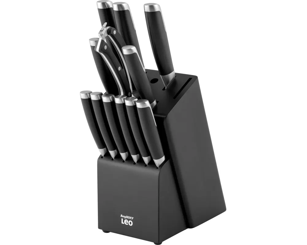 BergHOFF Messerblock-Set mit Messer Leo Graphite 13-teilig, Schwarz