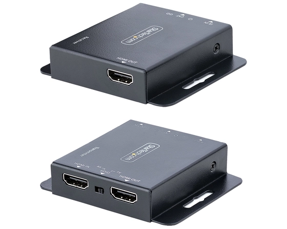 StarTech.com 4K HDMI Extender over CAT6/CAT5 Ethernet Cable, 4K 30Hz or 1080p 60Hz Video Extender, HDMI Transmitter and Receiver Kit