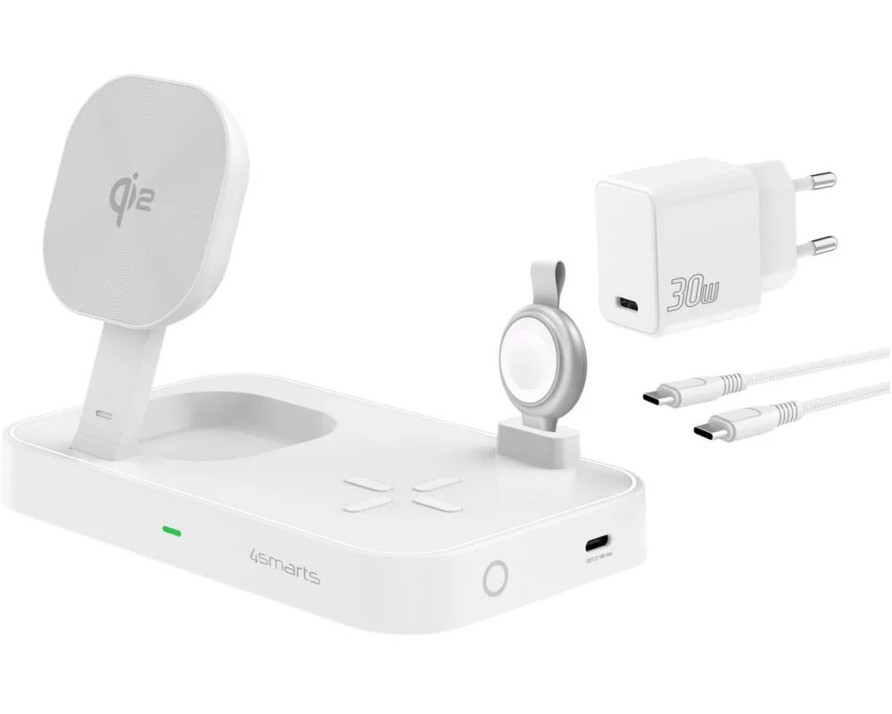 4smarts Wireless Charger Qi2 Weiss