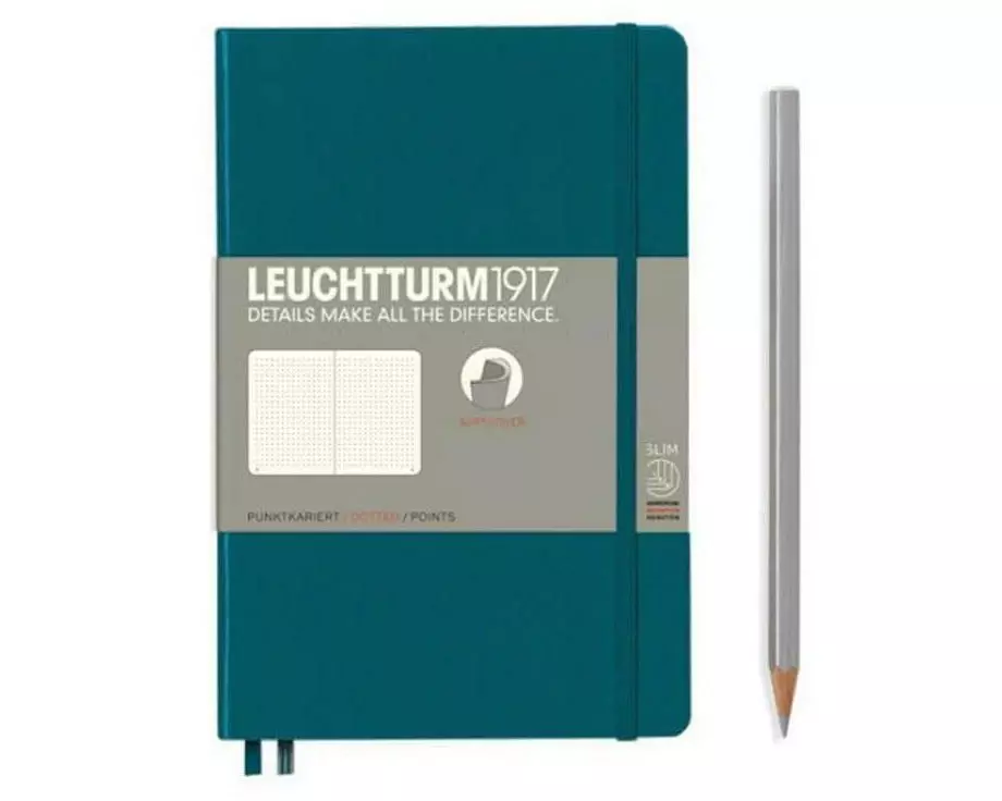 Leuchtturm Notizbuch Paperback Softcover B6, Dot, Blaugrün
