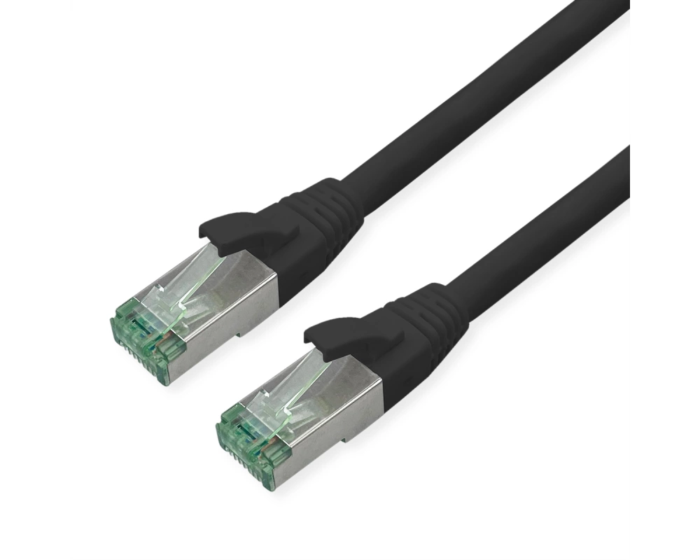 ROLINE RM Patchkabel Cat.6A S/FTP (PiMF), schwarz, 1,5 m