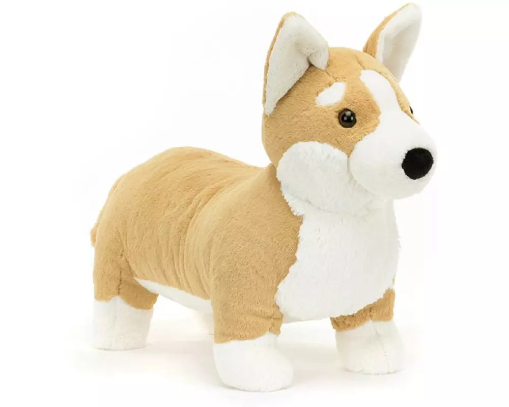 Jellycat Kuscheltier Betty Corgi Dog Braun, Medium 26 cm
