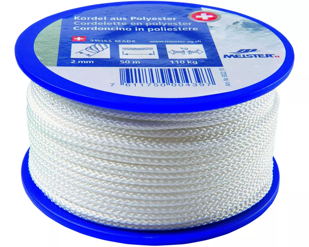 Meister Kordel Ø 2 mm, 50 m, 80 kg, Weiss