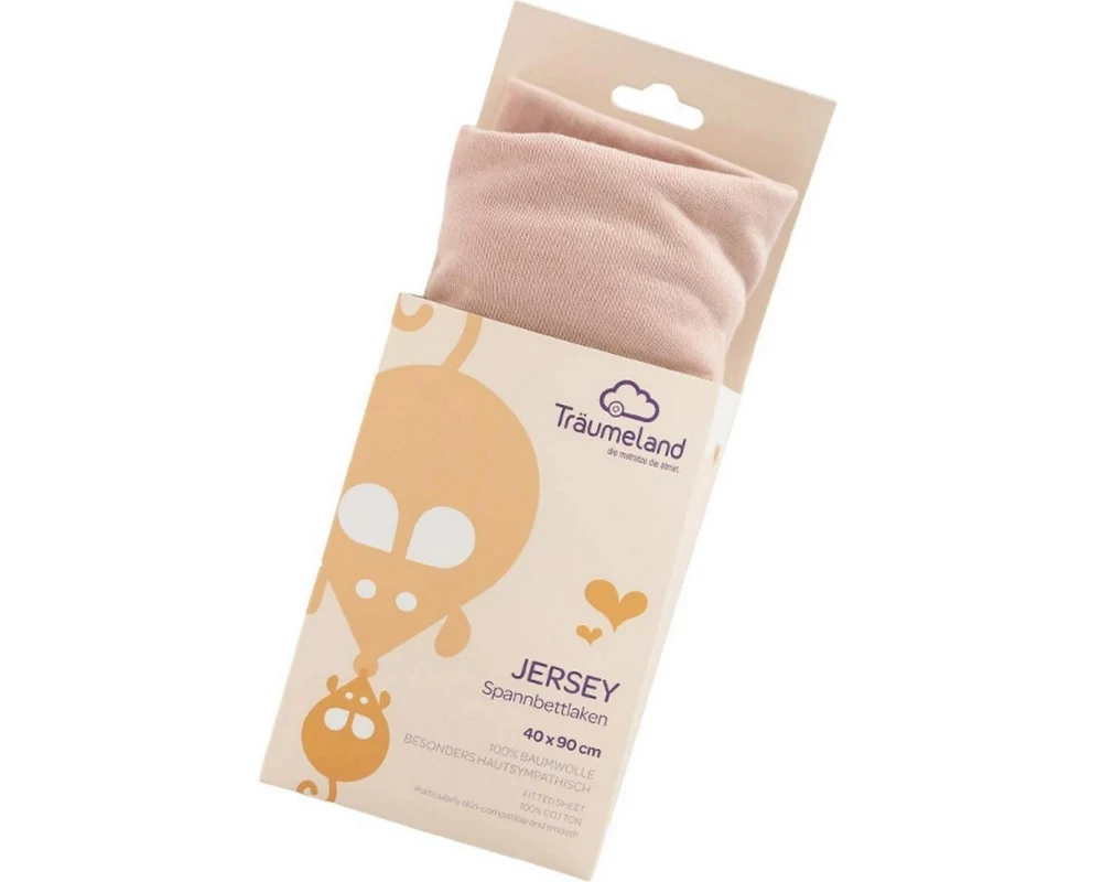 Träumeland Spannbettlaken Jersey 90 x 40 cm, Rose Smoke