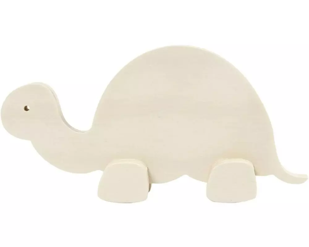 Creativ Company Holzartikel Tierfigur Schildkröte 9.5 x 19 cm