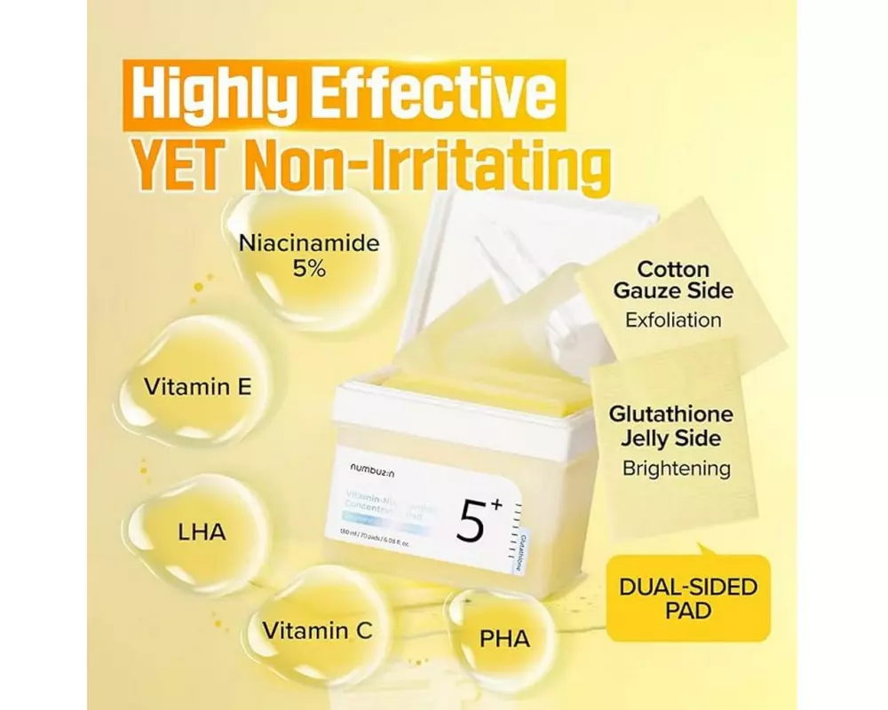 numbuzin No.5 Vitamin-Niacinamide Concentrated Pad 180 ml