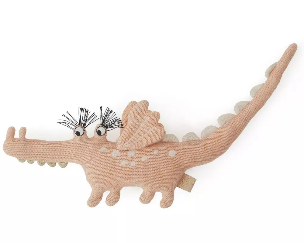 OYOY Kuscheltier Yoshi Crocodile 26 cm, Rosa