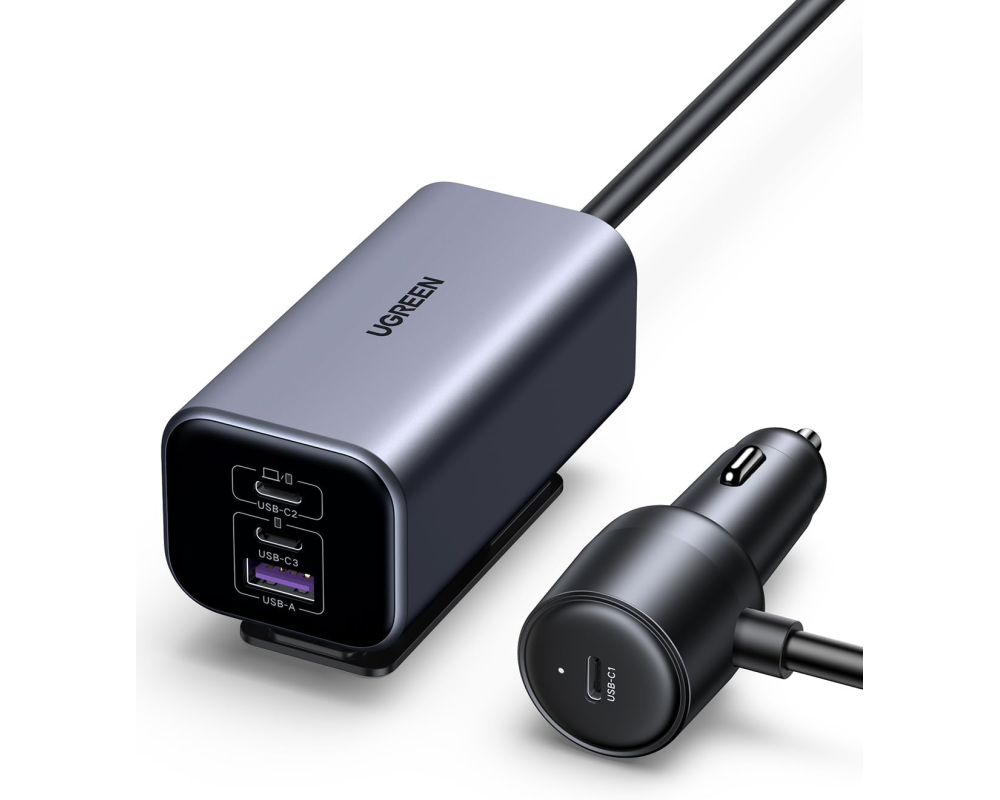 UGREEN Car Charger 150W,USB-C GaN 35571 USB-A+2xUSB-C Charging Hub