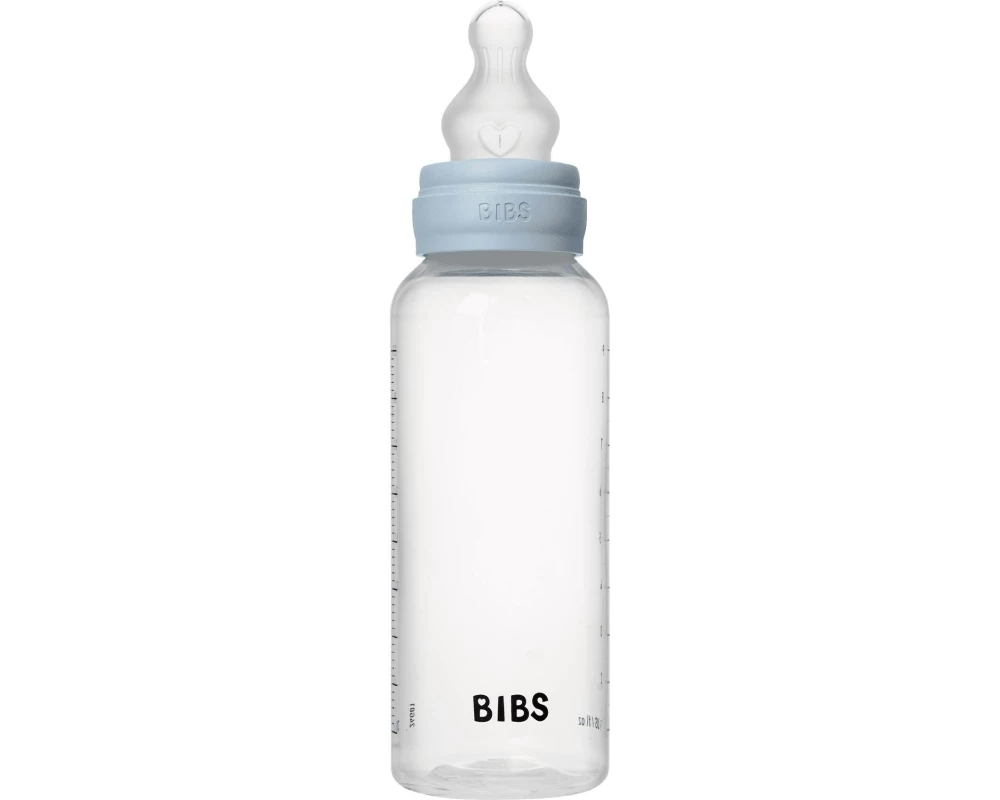 Bibs Baby Bottle Anti Colic Silicone Medium Flow Baby Blue 270 ml