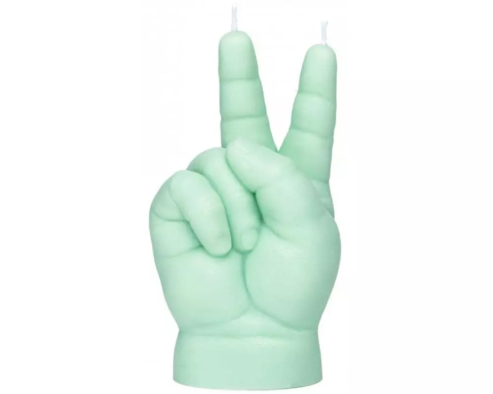 Mandatus Kerze Candle Hand Baby Peace, Grün