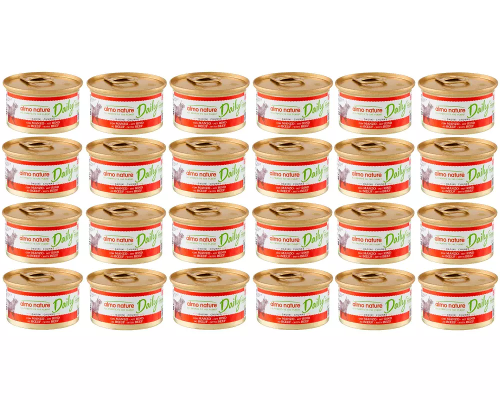Almo Nature Nassfutter Daily mit Rind 24 x 85g