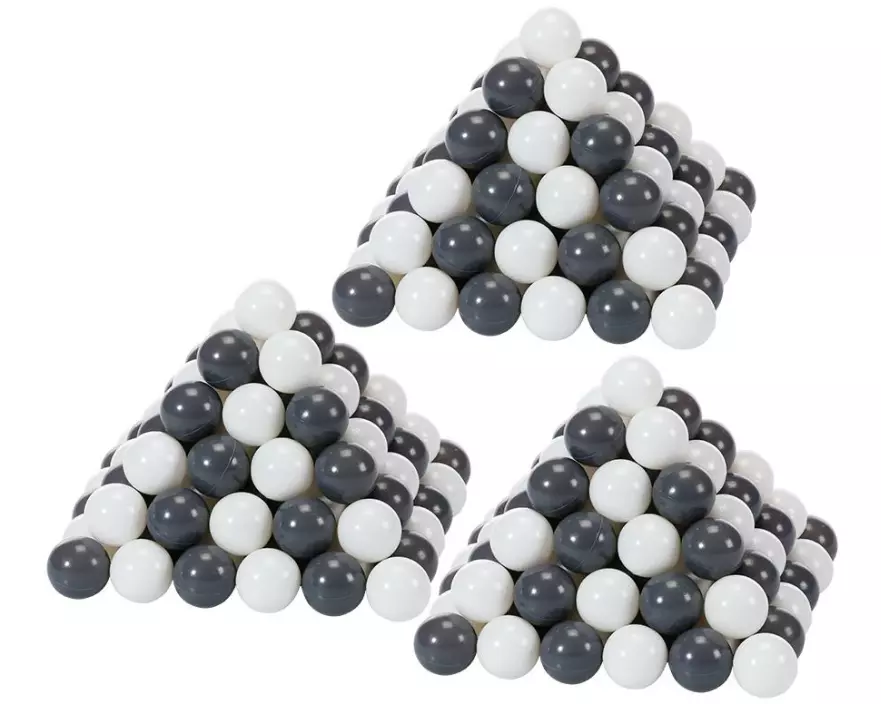 Knorrtoys Bälleset 300 Stück, Grey-creme