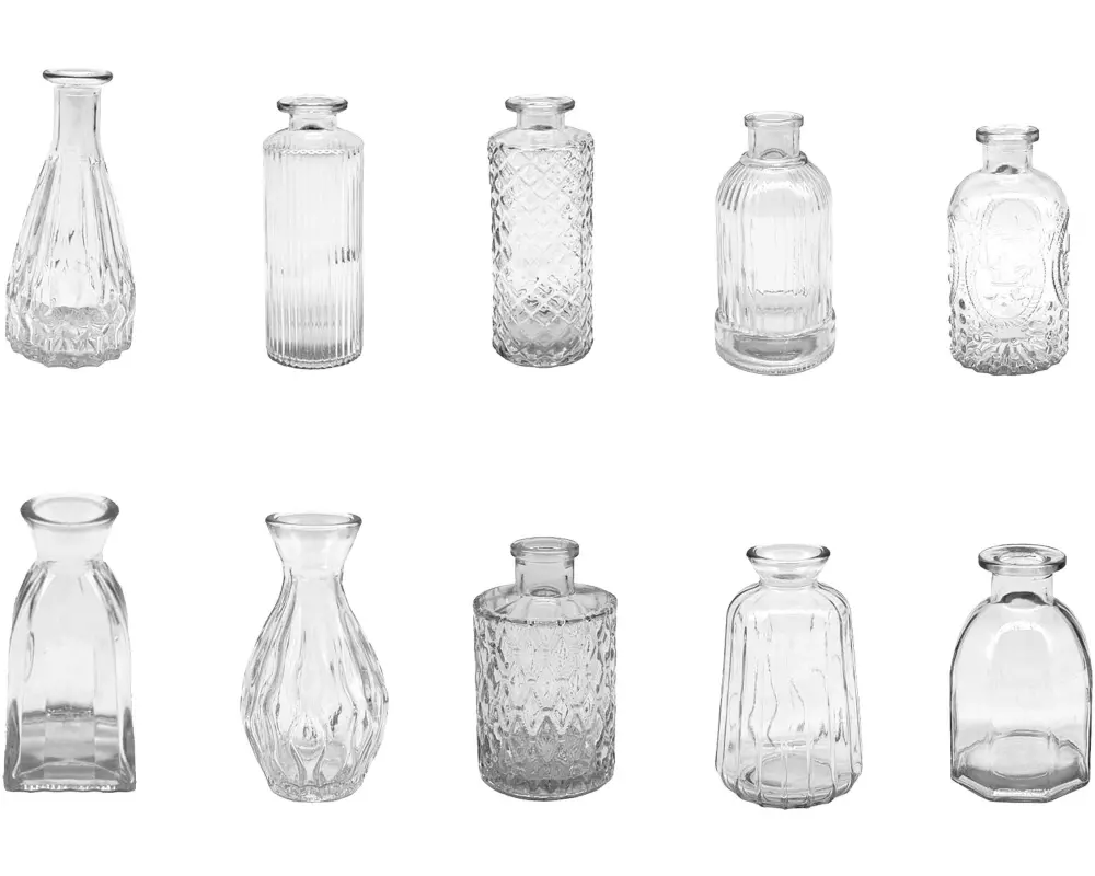 relaxdays Vasen-Set Transparent