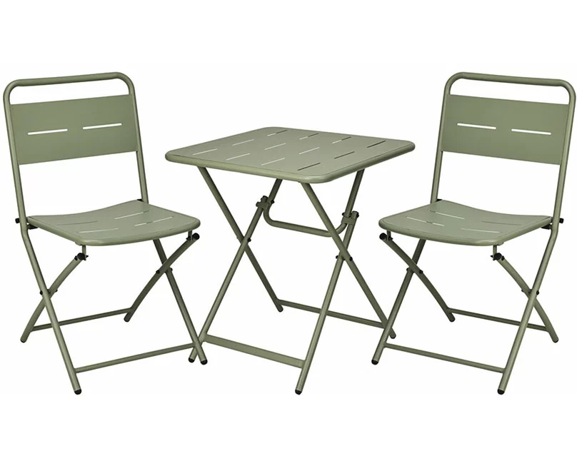 FS-STAR Bistro-Set 3-teilig Mattgrün