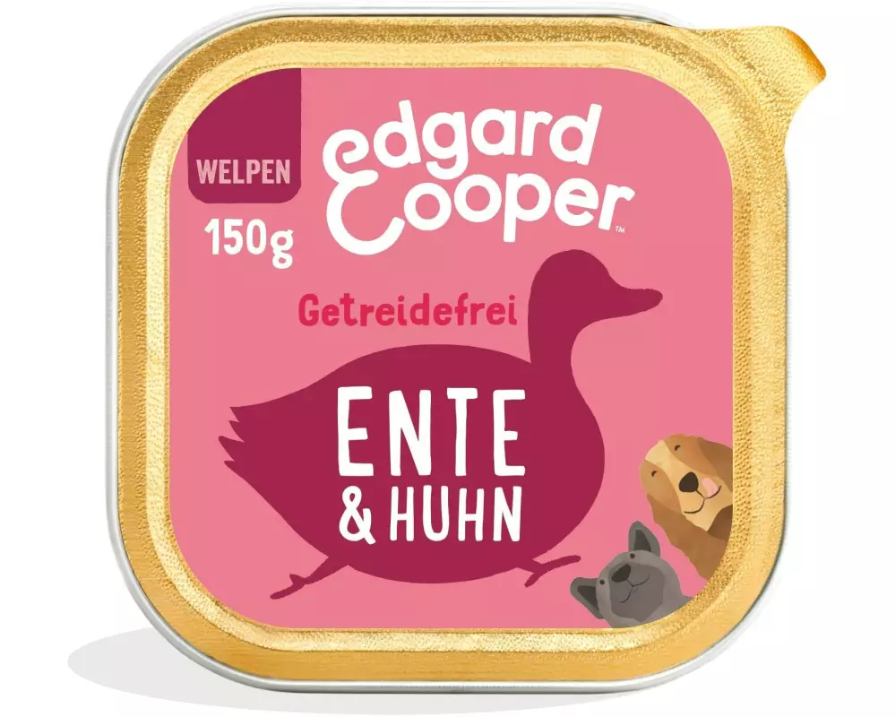Edgard & Cooper Nassfutter Junior Ente + Huhn, 11 x 150 g