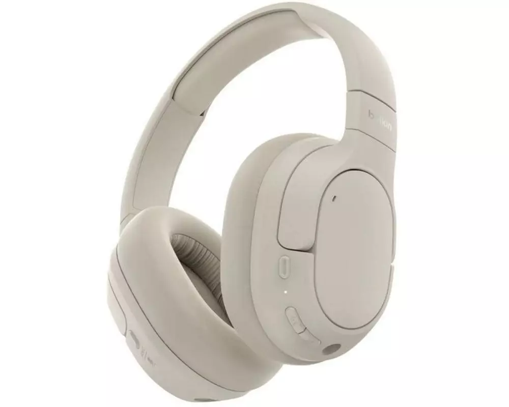 Belkin Wireless Over-Ear-Kopfhörer SoundForm Isolate Sand