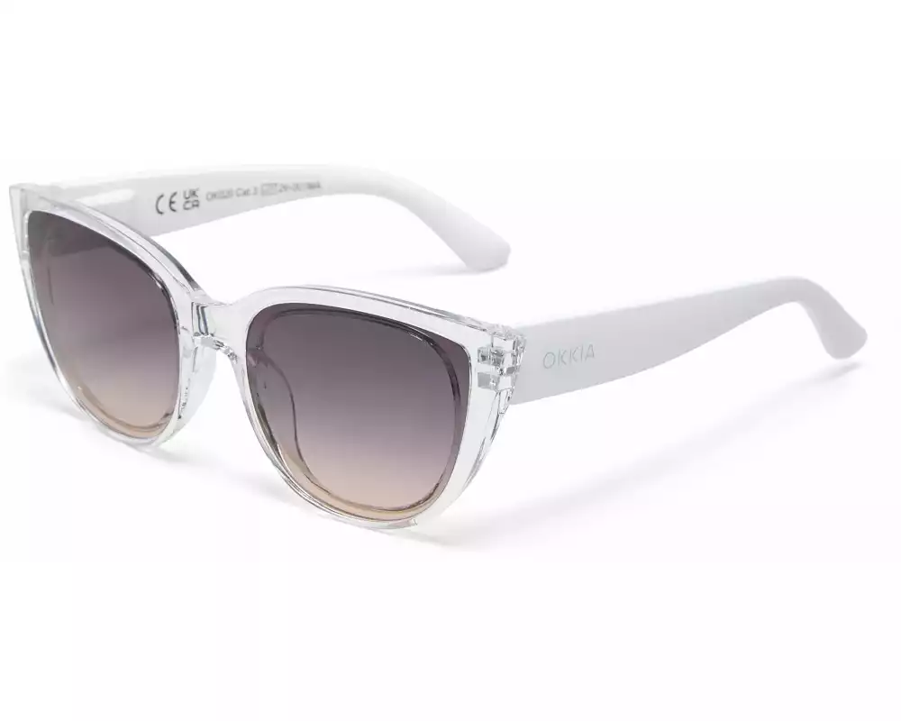 OKKIA Sonnenbrille Silvia Transparent, Black Lens