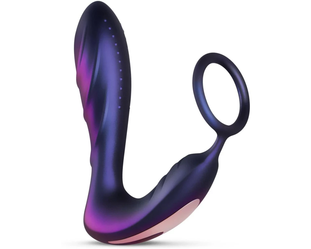 Hueman Black Hole Analvibrator mit Penisring Lila