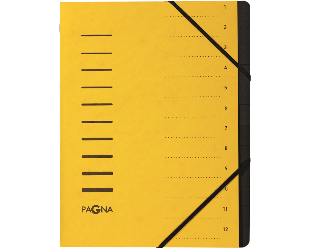 PAGNA Ordnungsmappe A4 40059-05 gelb 12-teilig
