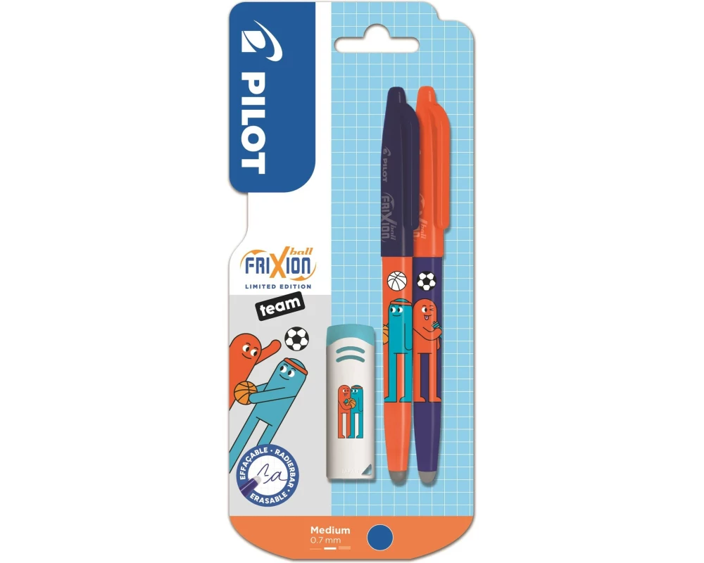Pilot Gelschreiber FriXion Ball Friends Sport 0.7 mm, Blau/Orange
