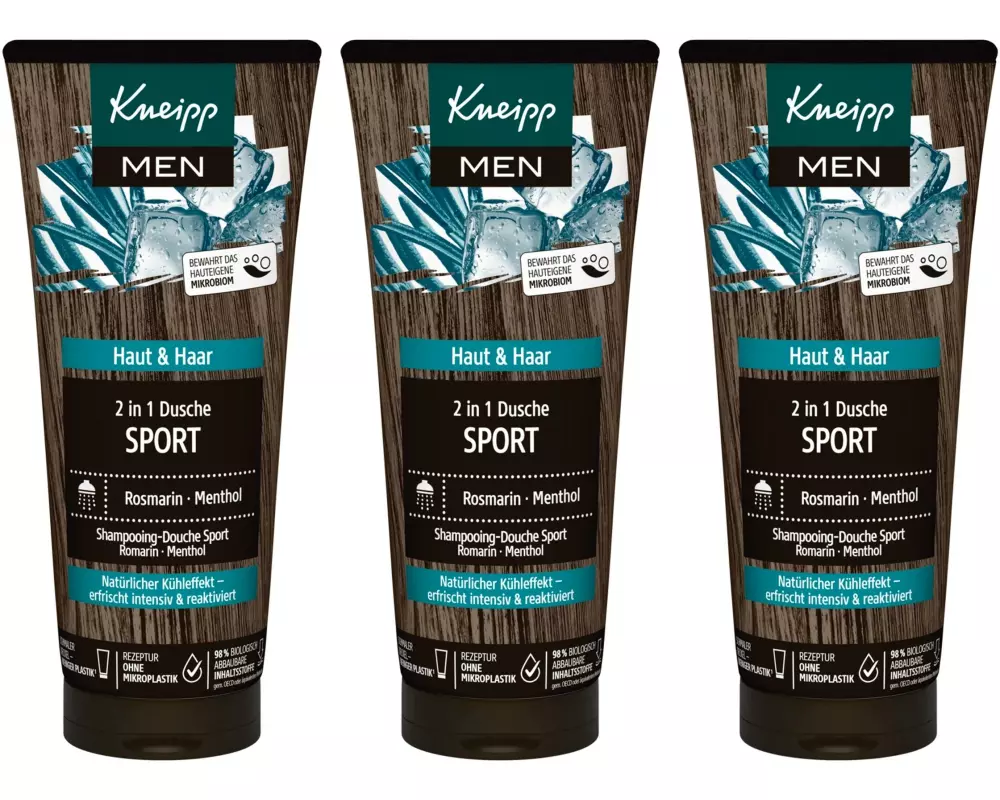 Kneipp Duschgel MEN 2in1 Sport 3 x 200 ml