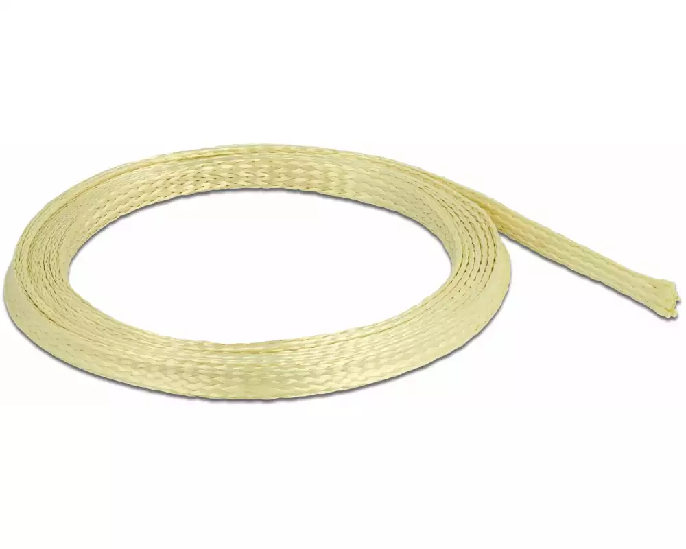 Delock Geflechtschlauch aus Aramid Fasern 2 m x 6 mm Gelb
