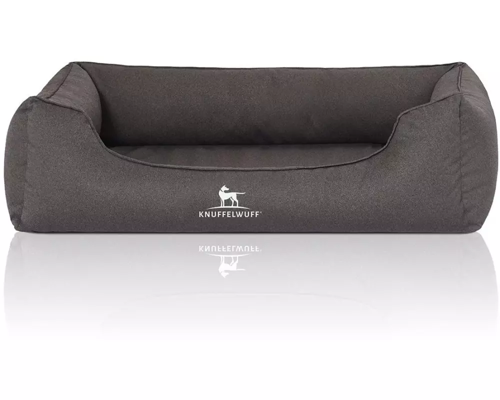 Knuffelwuff Hunde-Bett Leon Velour XXXL, 155 x 105 cm, Anthrazit