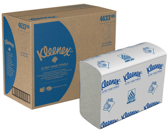 KLEENEX Falthandtuch 2lg. 24,1x19,1cm 37374 weiss, Z-Falz 18x150 Blatt
