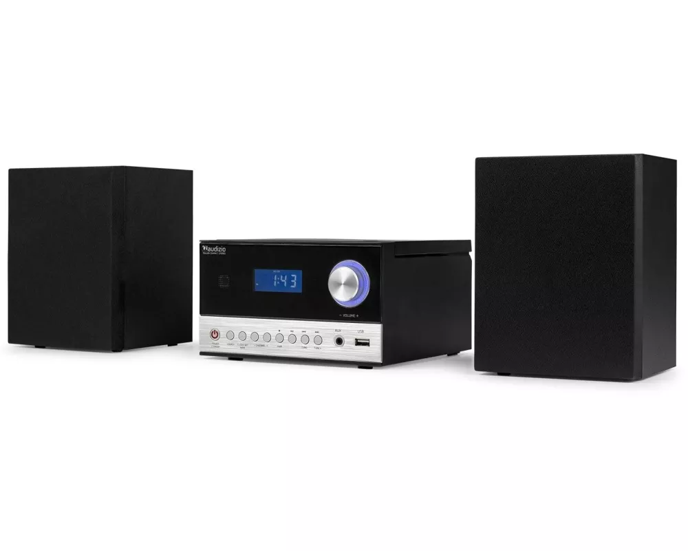 Audizio Micro-HiFi Anlage Toulon Schwarz/Silber