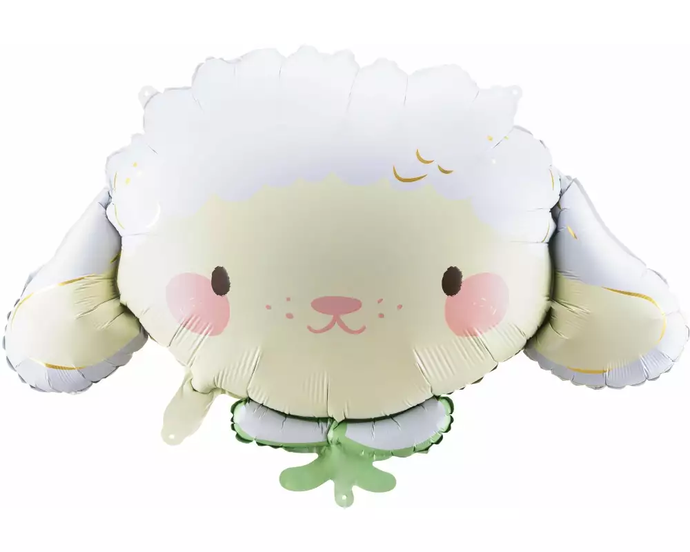 Partydeco Folienballon Schaf 87 x 57.5 cm, Mehrfarbig