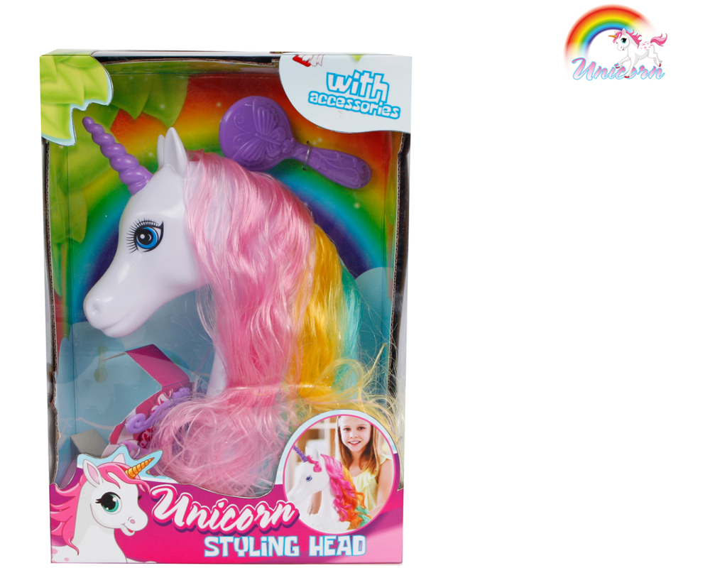 ROOST Schminkkopf Einhorn 670044 mit Zubehör 20cm