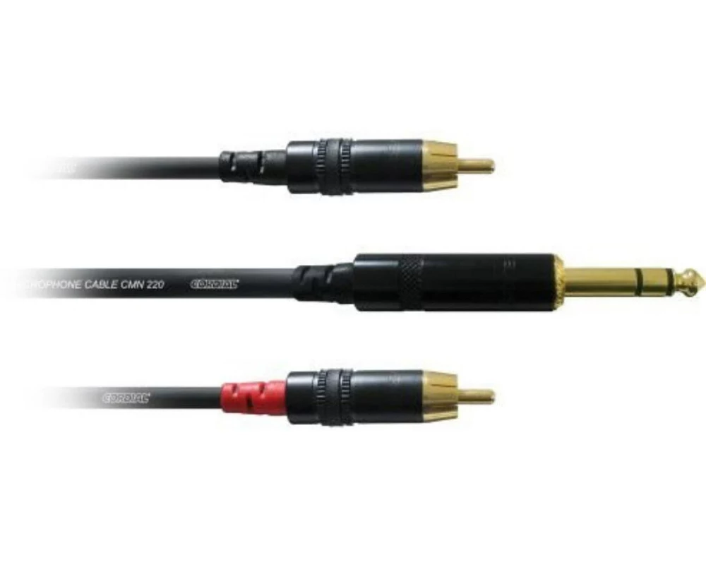 Cordial Audio-Kabel CFY 3 VCC 6.3 mm Klinke - Cinch 3 m