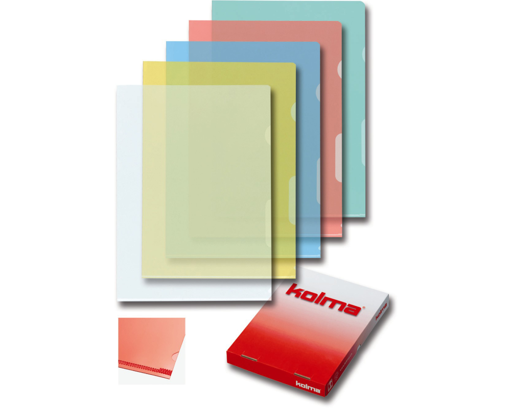 KOLMA Sichtmappen A4 59.444.19 ass., soft 100 Stück