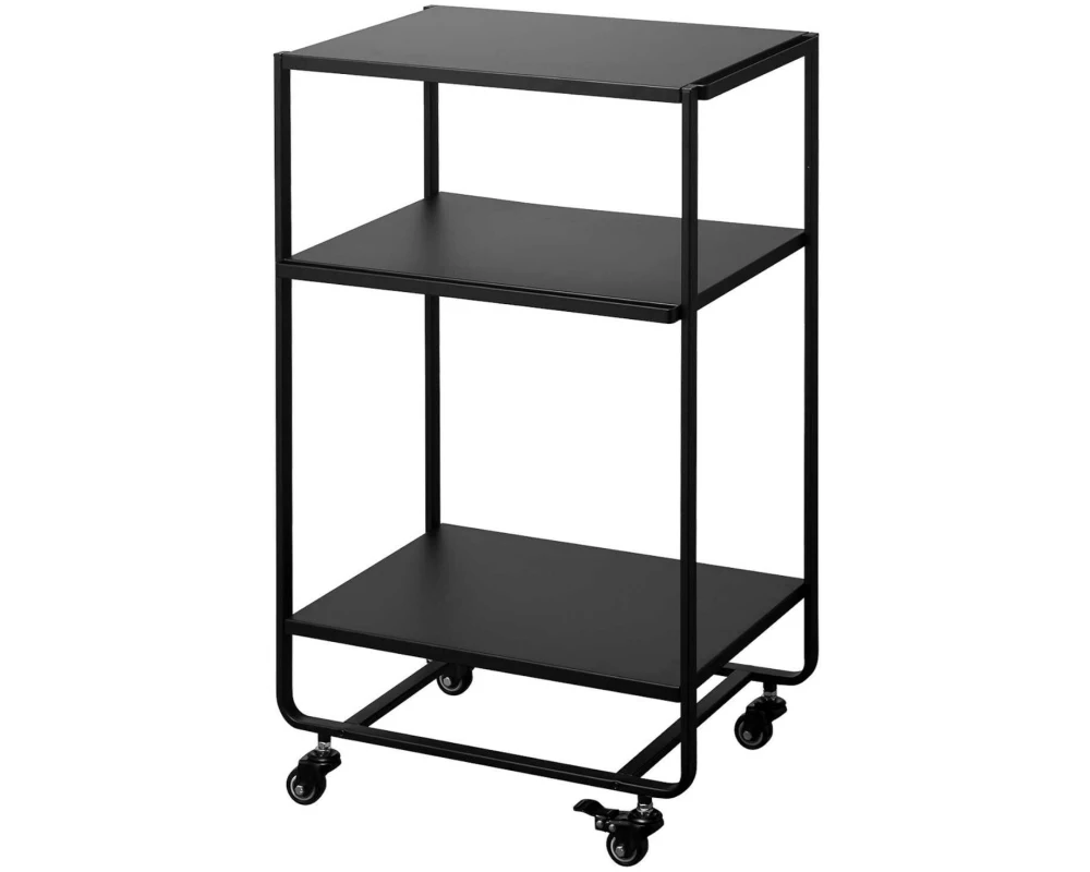 Yamazaki Küchenwagen Tower 49 x 81.5 x 38 cm, Schwarz