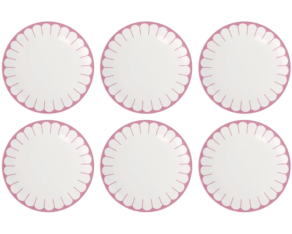 Villeroy & Boch Speiseteller Fleur 6 Stück, Rosa