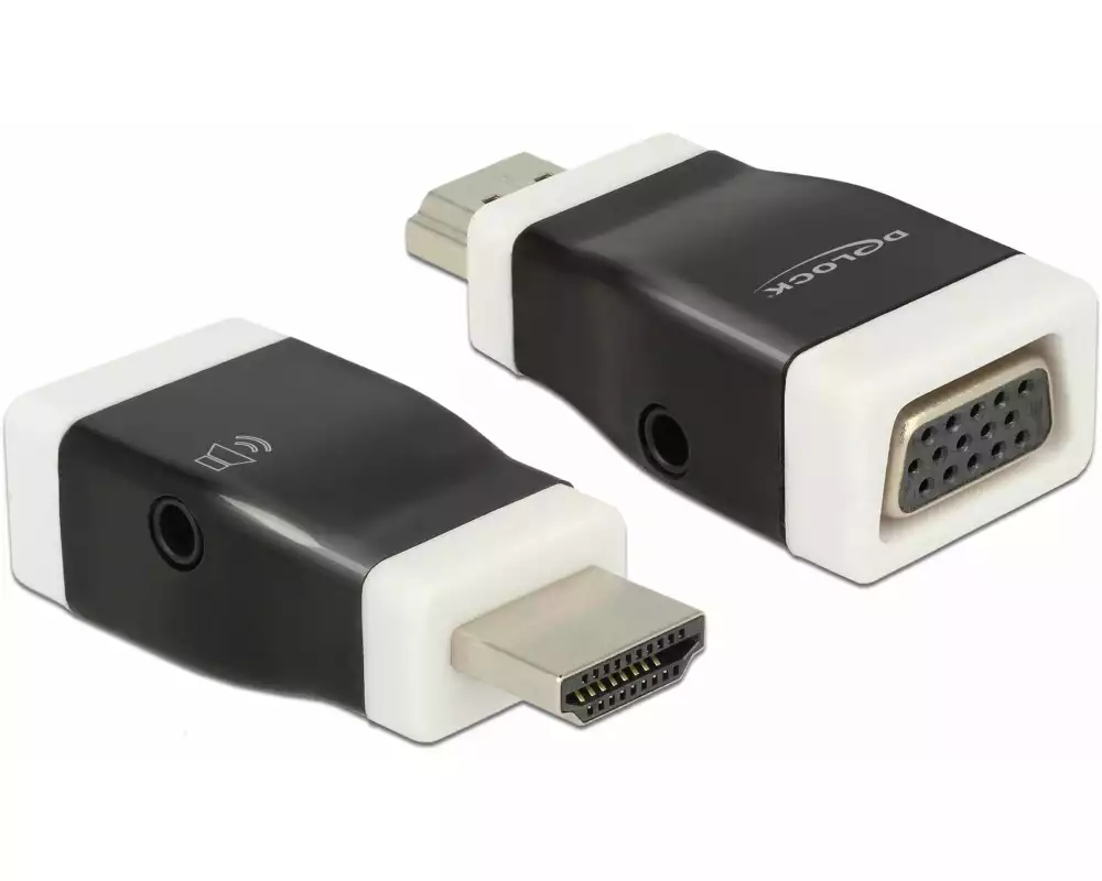 Delock Adapter HDMI - VGA Schwarz