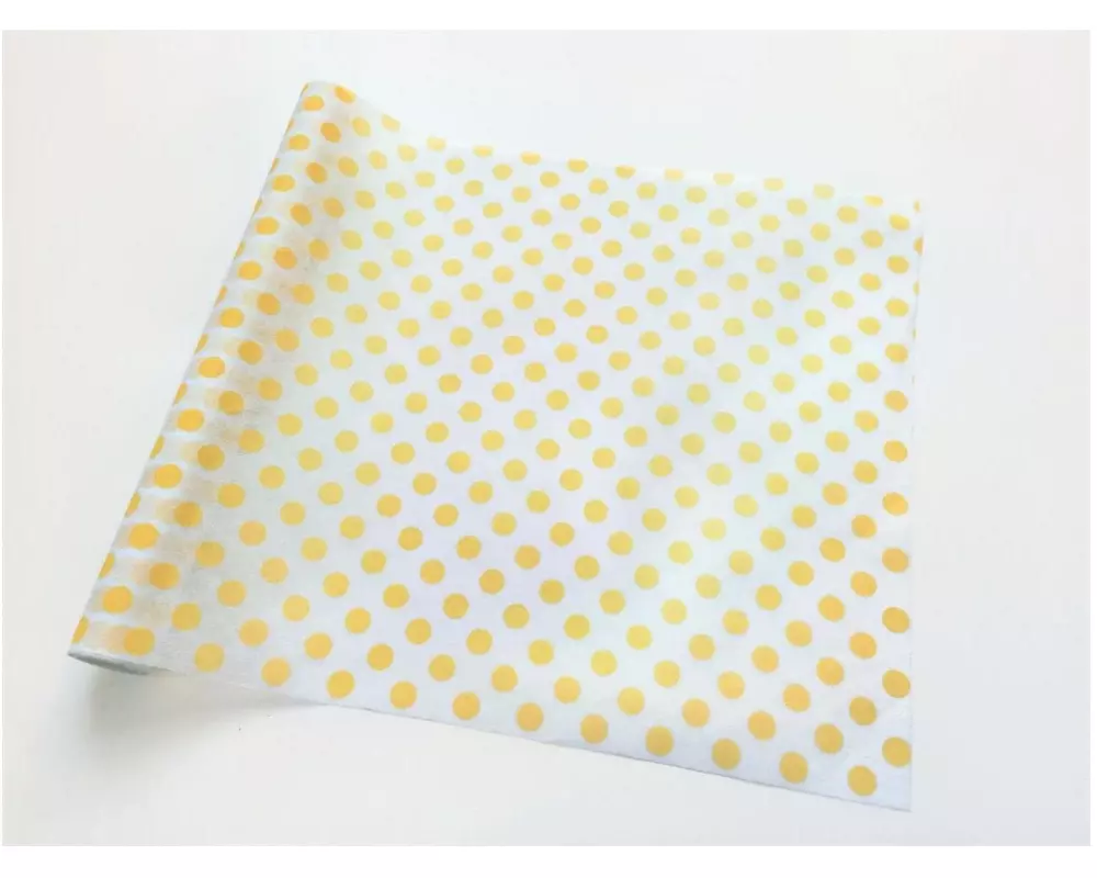Dameco Stoff Vlies 36 cm x 300 cm, Gelb/Weiss