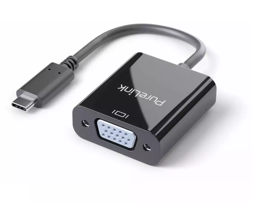 PureLink Adapter IS221 USB Type-C - VGA, Schwarz