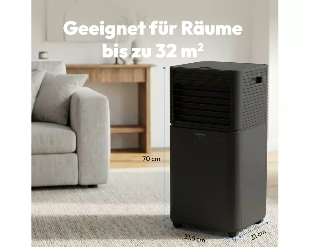 Medion Klimagerät P901 (MD 37732) 350 m³, Schwarz