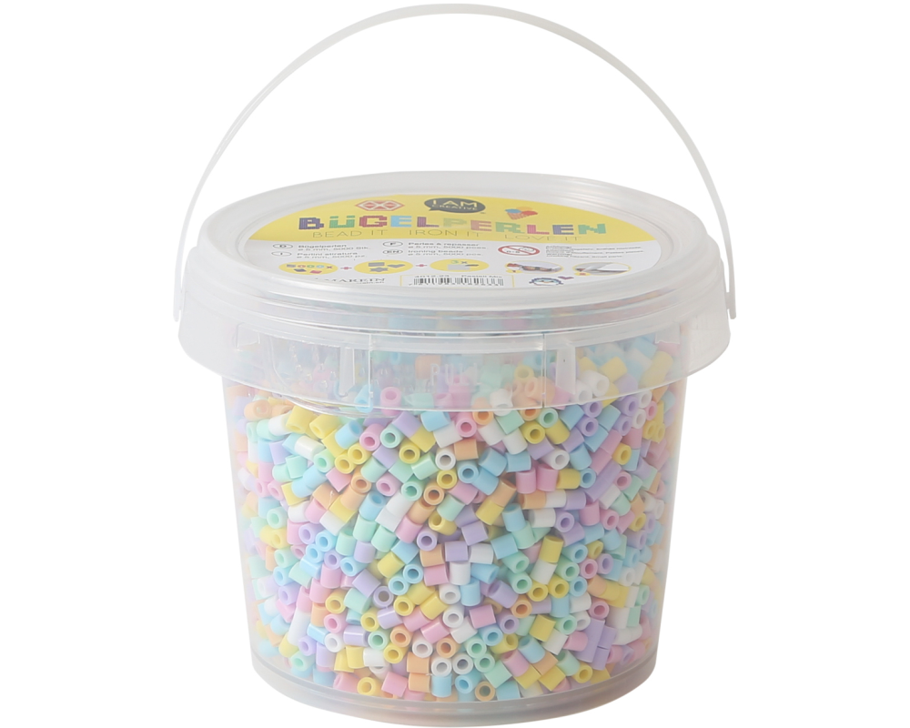 I AM CREATIVE Bügelperlen 4012.23 Pastell Mix 5000 Stück