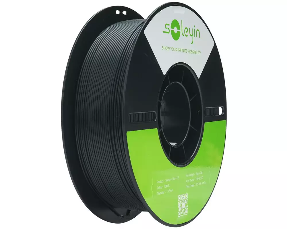 Creality Filament Soleyin Ultra-PLA Schwarz 1.75 mm 1 kg