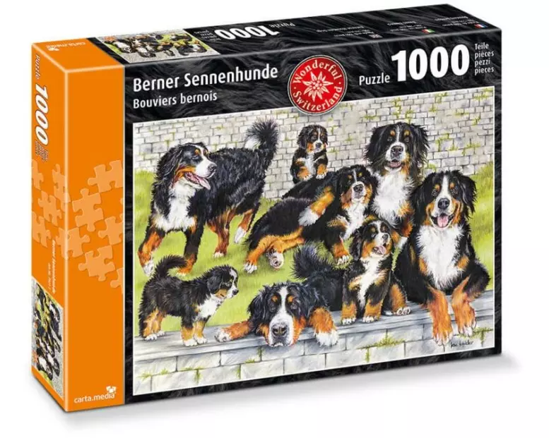 Carta.Media Puzzle Berner Sennenhunde 1000 Teile